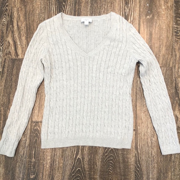 LOFT Sweaters - Ann Taylor LOFT Gray Top Size L